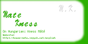 mate kness business card